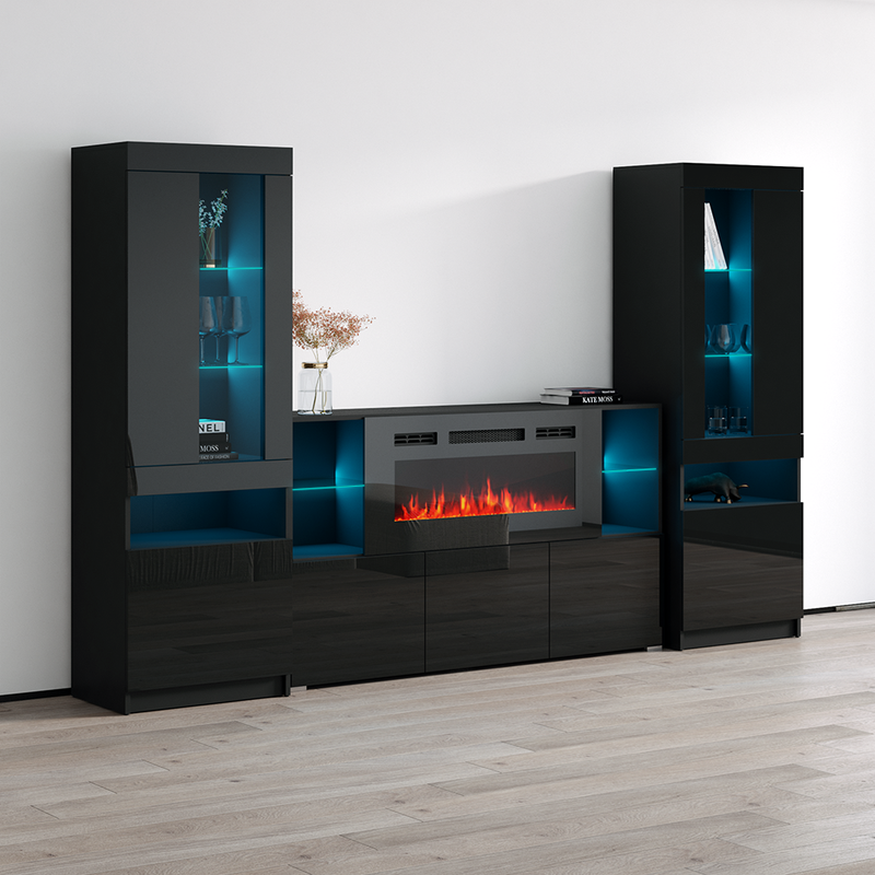 Komi 03 Fireplace Entertainment Center - Meble Furniture