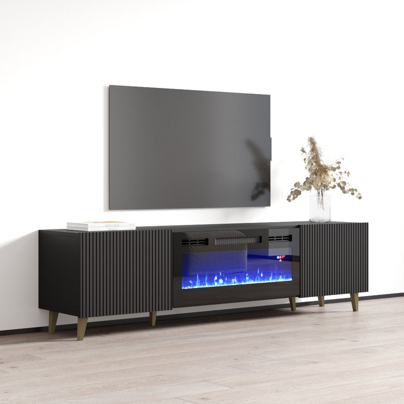 Pafos BL-EF Fireplace TV Stand - Meble Furniture