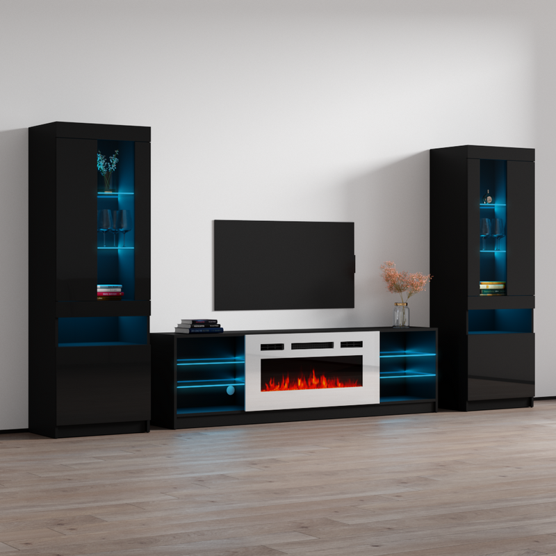 Boston WH01 Fireplace Entertainment Center - Meble Furniture