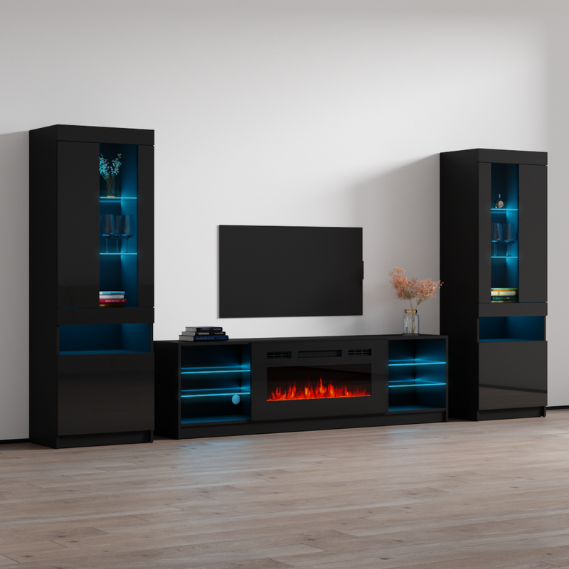 Boston 01 Fireplace Entertainment Center - Meble Furniture