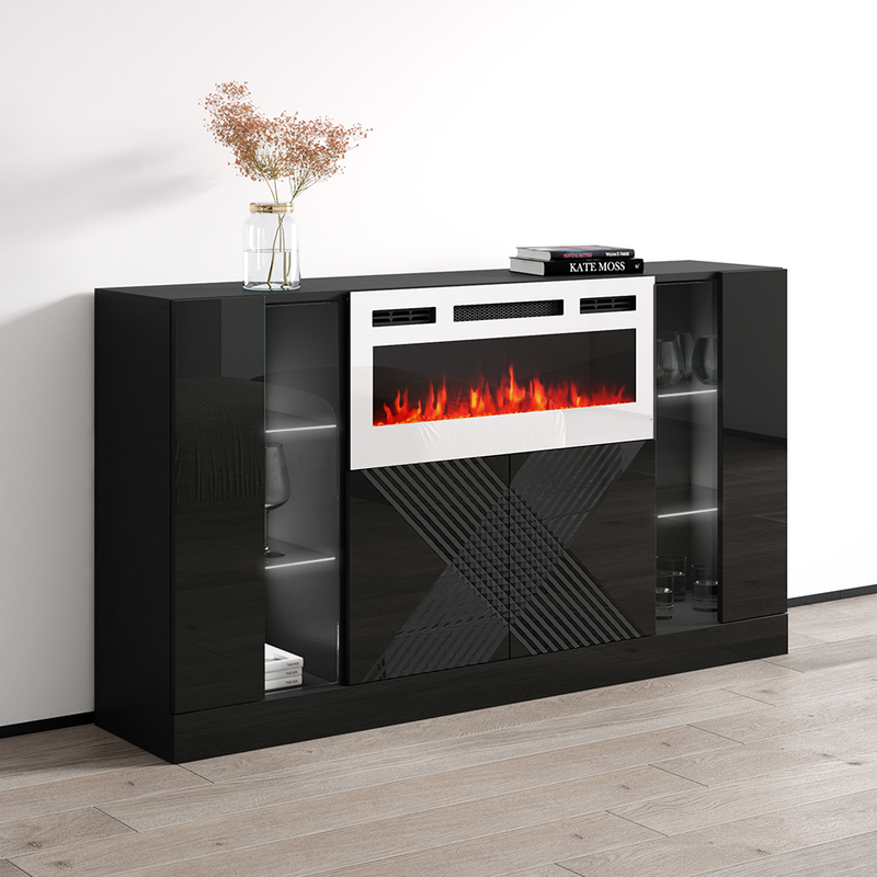 Diuna WH-EF Fireplace Sideboard - Meble Furniture