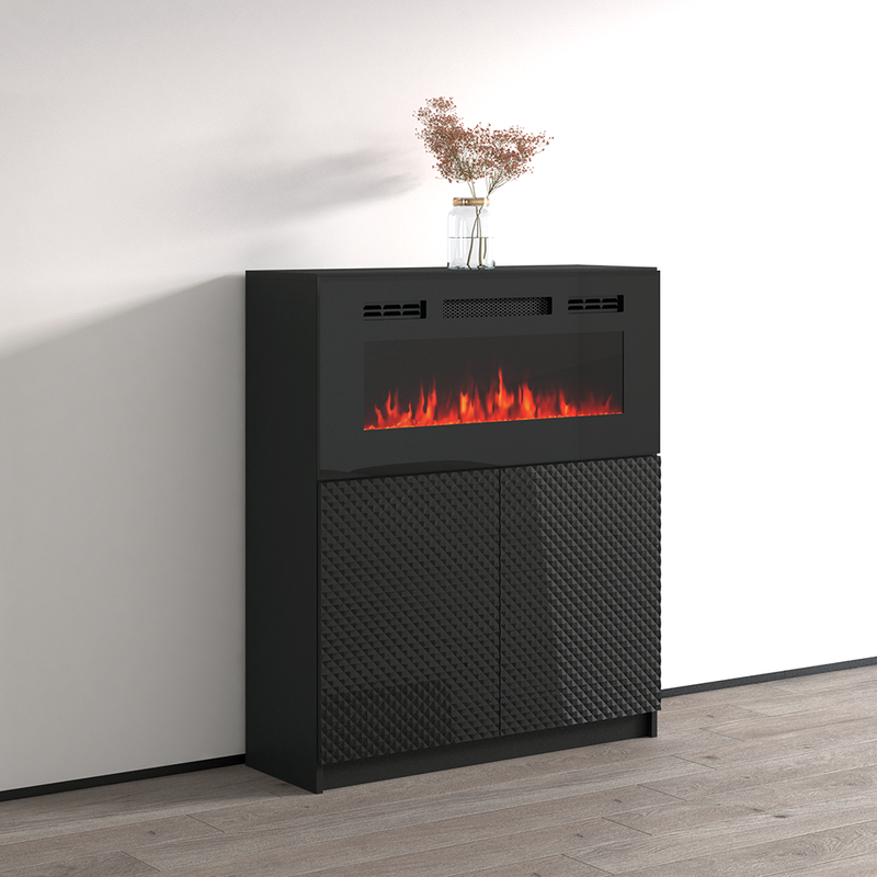 Carla 01 BL-EF Fireplace Sideboard - Meble Furniture