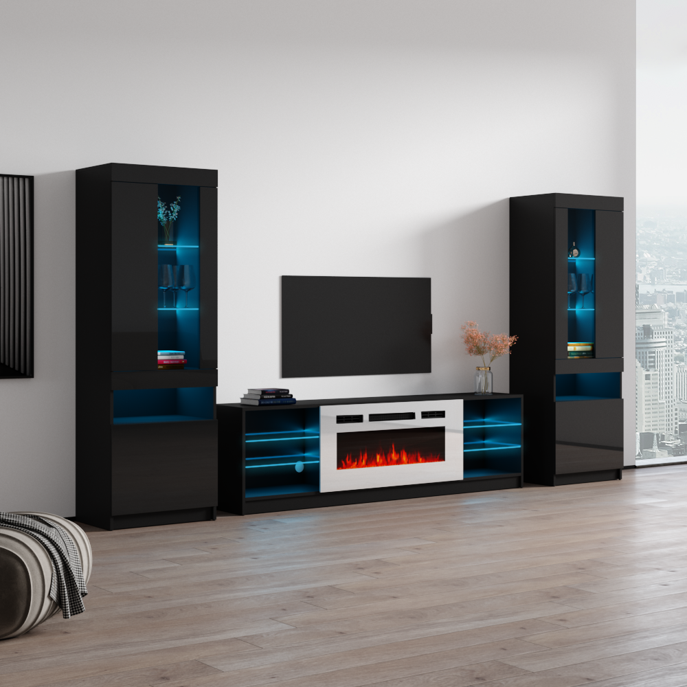 Boston WH01 Fireplace Entertainment Center - Meble Furniture