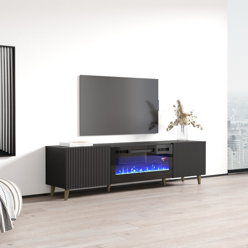 Pafos BL-EF Fireplace TV Stand - Meble Furniture