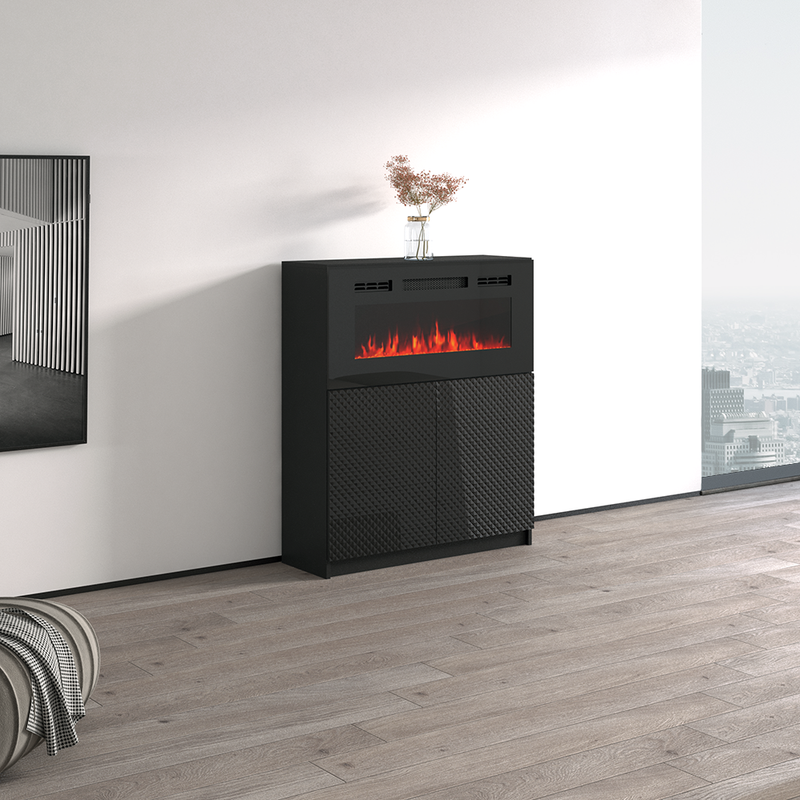 Carla 01 BL-EF Fireplace Sideboard - Meble Furniture