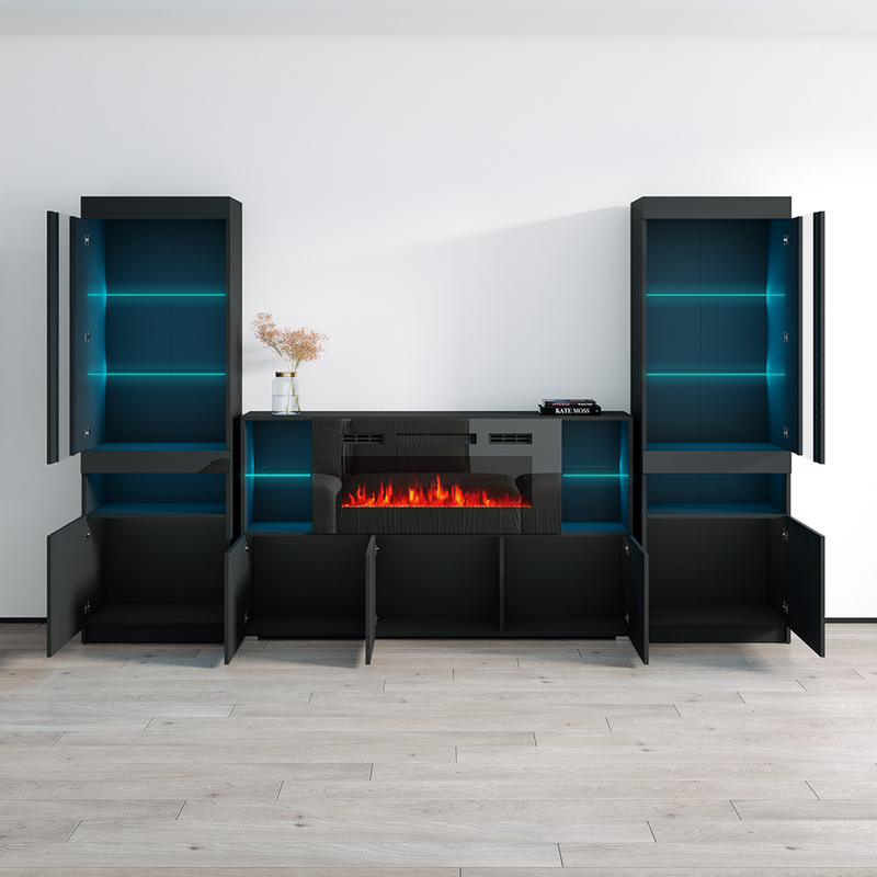 Komi 03 Fireplace Entertainment Center - Meble Furniture