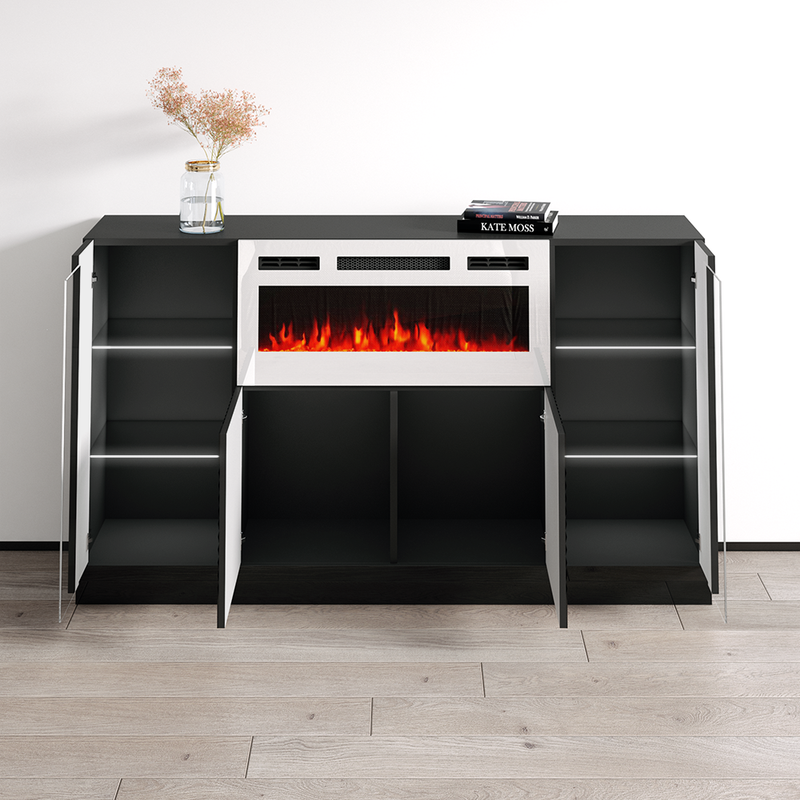 Diuna WH-EF Fireplace Sideboard - Meble Furniture