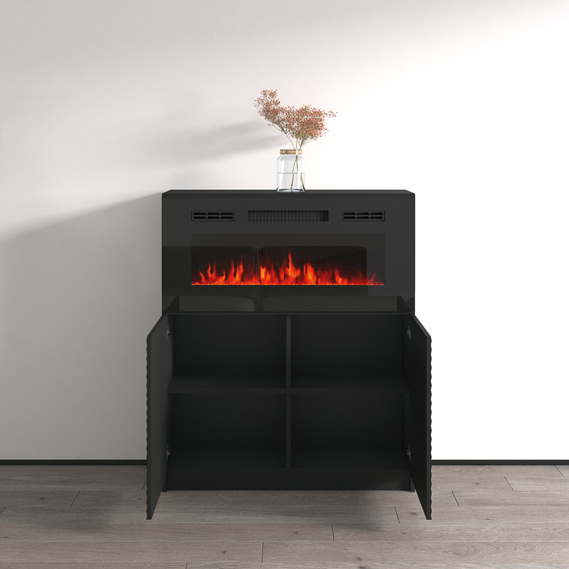 Carla 01 BL-EF Fireplace Sideboard - Meble Furniture