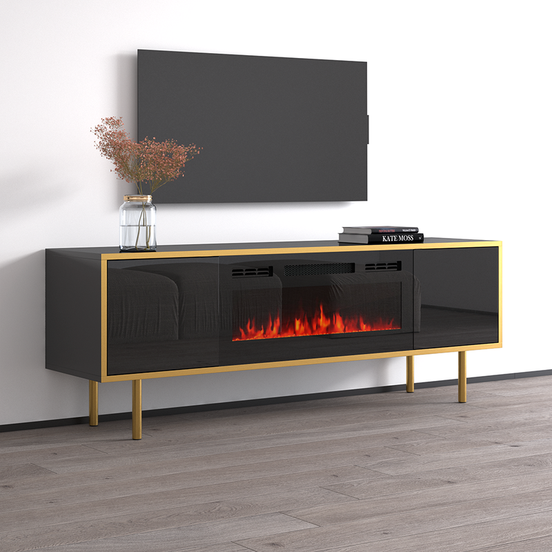 Goldie BL-EF Floating Fireplace TV Stand - Meble Furniture