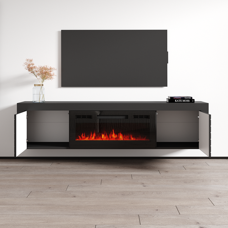 Dia BL-EF Floating Fireplace TV Stand - Meble Furniture