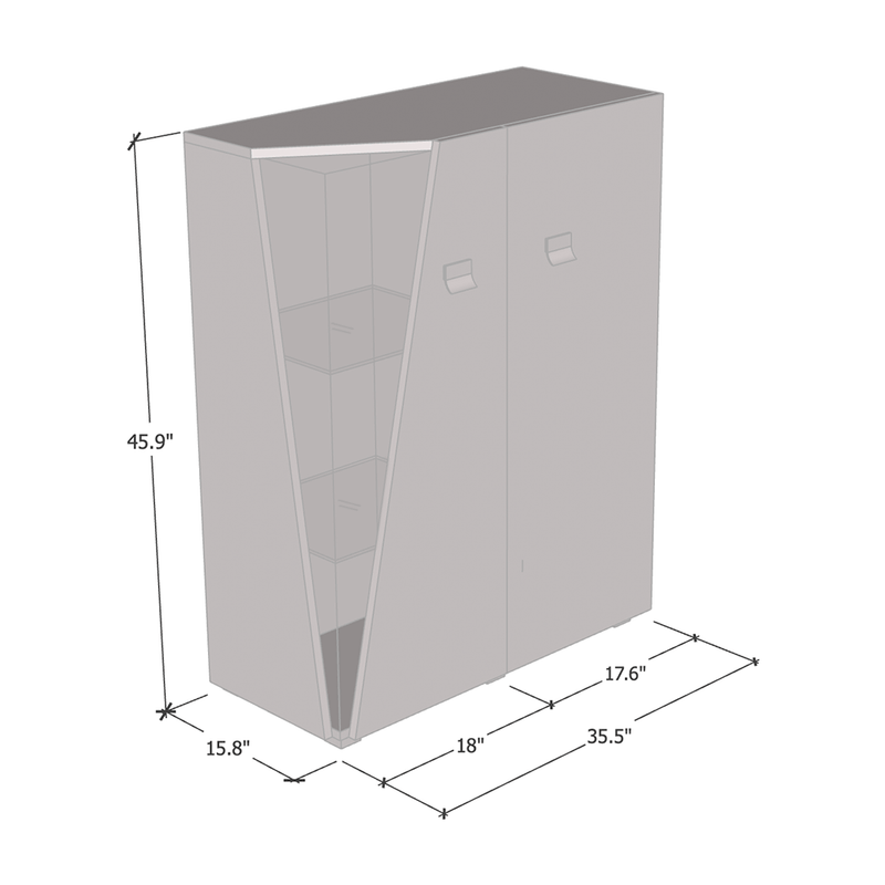 Edge WSN 35" Curio Cabinet - Meble Furniture