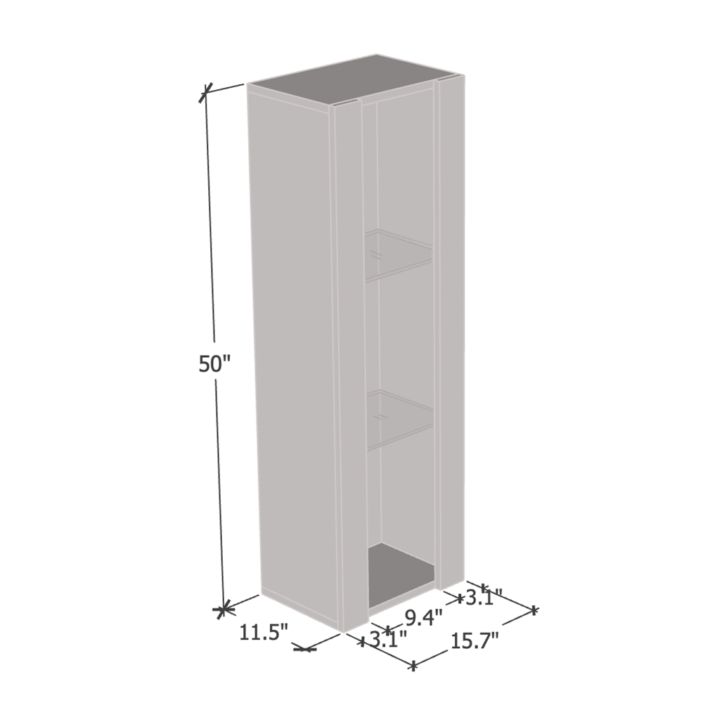 Fly Type-21 Wall Mounted Floating Bookcase Cabinet - Meble Furniture