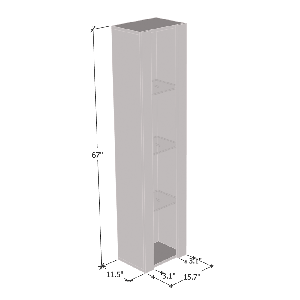 Fly Type-41 Wall Mounted Floating Bookcase Cabinet - Meble Furniture