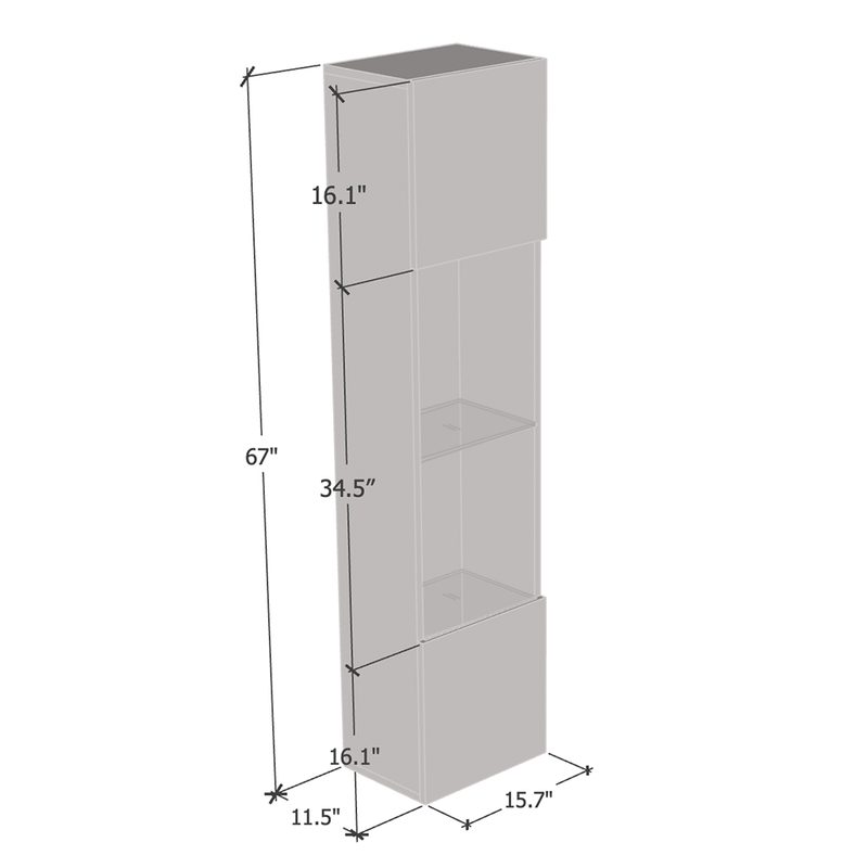 Fly Type-42 Wall Mounted Floating Bookcase Cabinet - Meble Furniture