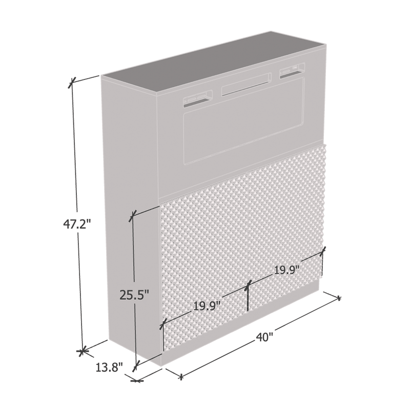 Carla 01 BL-EF Electric Fireplace Sideboard - Meble Furniture