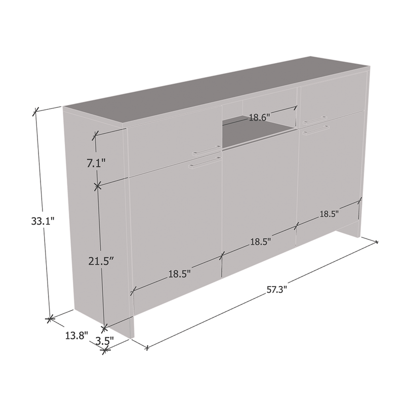 Glam 57" Sideboard - Meble Furniture