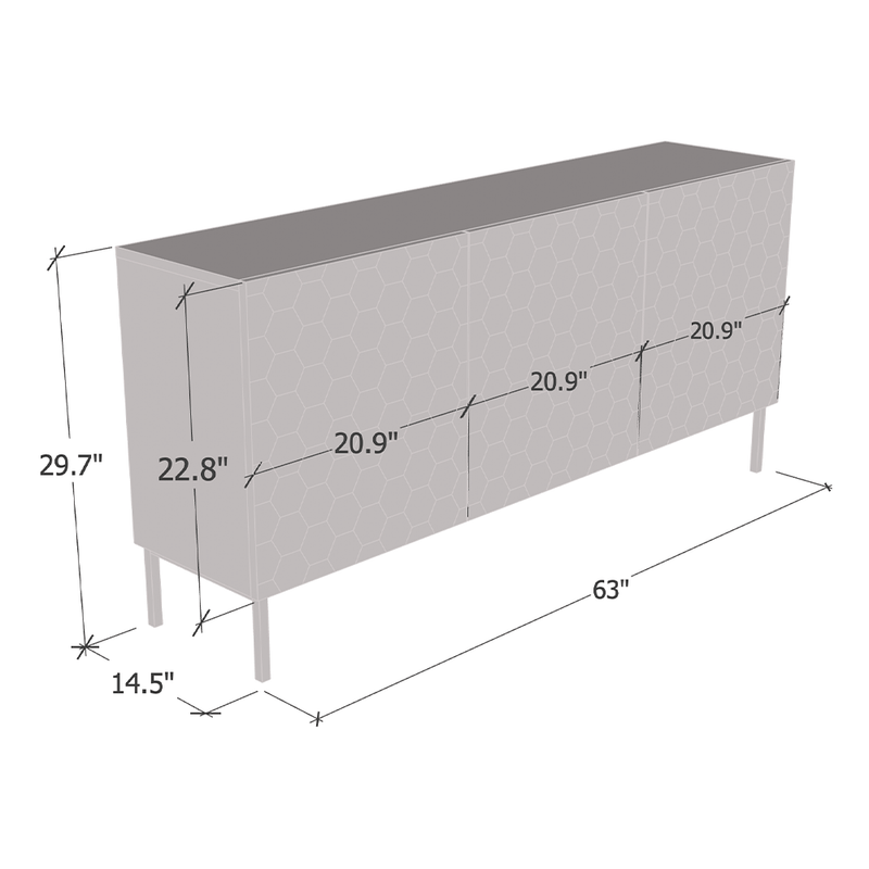Hexa 02 63" Sideboard - Meble Furniture