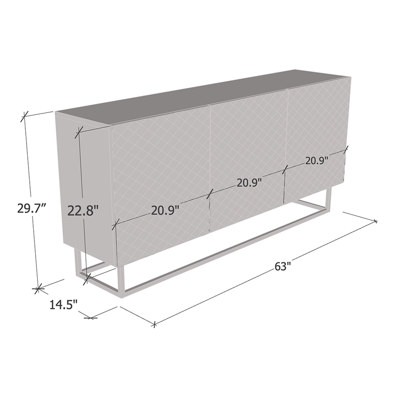 Lattice 02 63" Sideboard - Meble Furniture