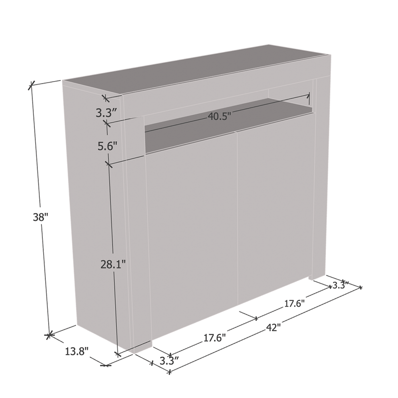 Milano 2D 42" Sideboard - Meble Furniture