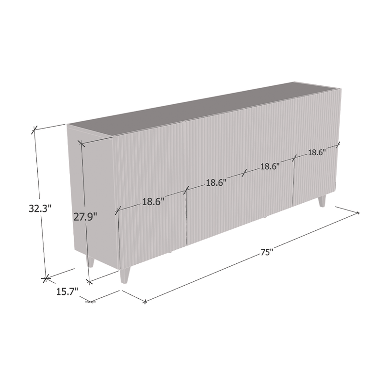 Pafos 4D 75" Sideboard - Meble Furniture