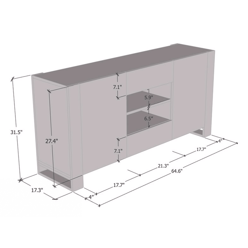 Woody 64.5" Sideboard - Meble Furniture