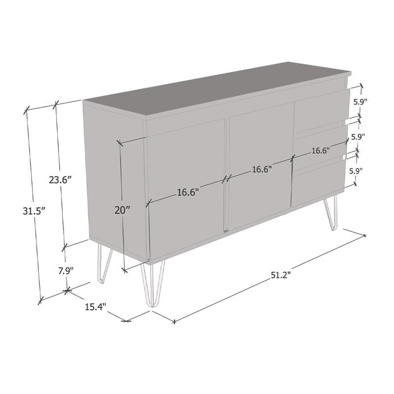 Zlad 51" Sideboard - Meble Furniture