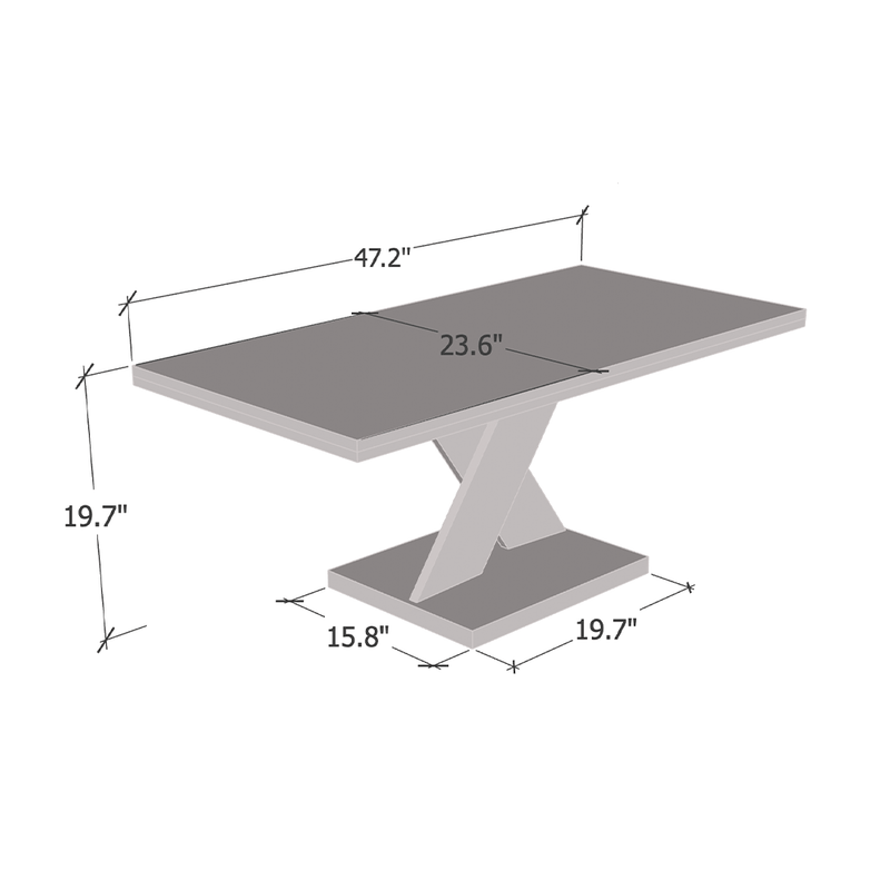 Cross 47" Coffee Table - Meble Furniture