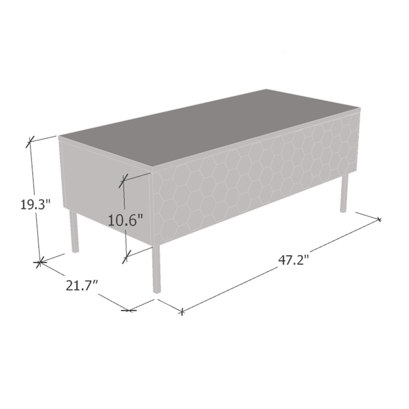 Hexa 03 47" Coffee Table - Meble Furniture