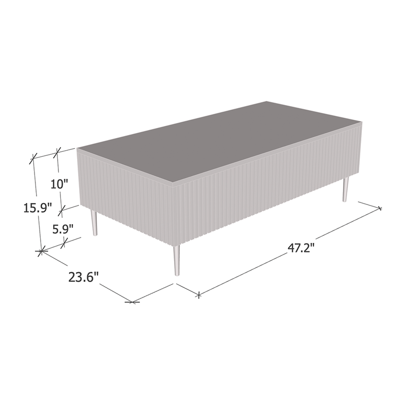 Nicole 47" Coffee Table - Meble Furniture