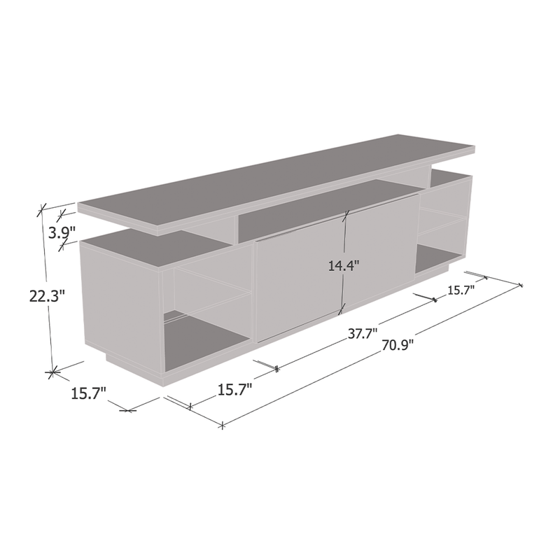 Atlantis 71" TV Stand - Meble Furniture