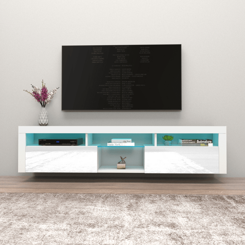 Bari 200 Wall Mounted Floating 79" TV Stand - Meble Furniture