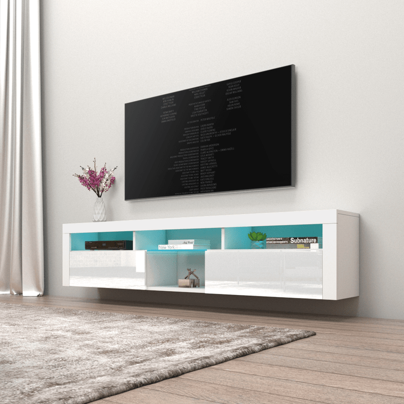 Bari 200 Wall Mounted Floating 79" TV Stand - Meble Furniture