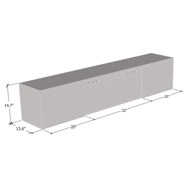 Cali WH-EF Wall Mounted Electric Fireplace 72" TV Stand - Meble Furniture