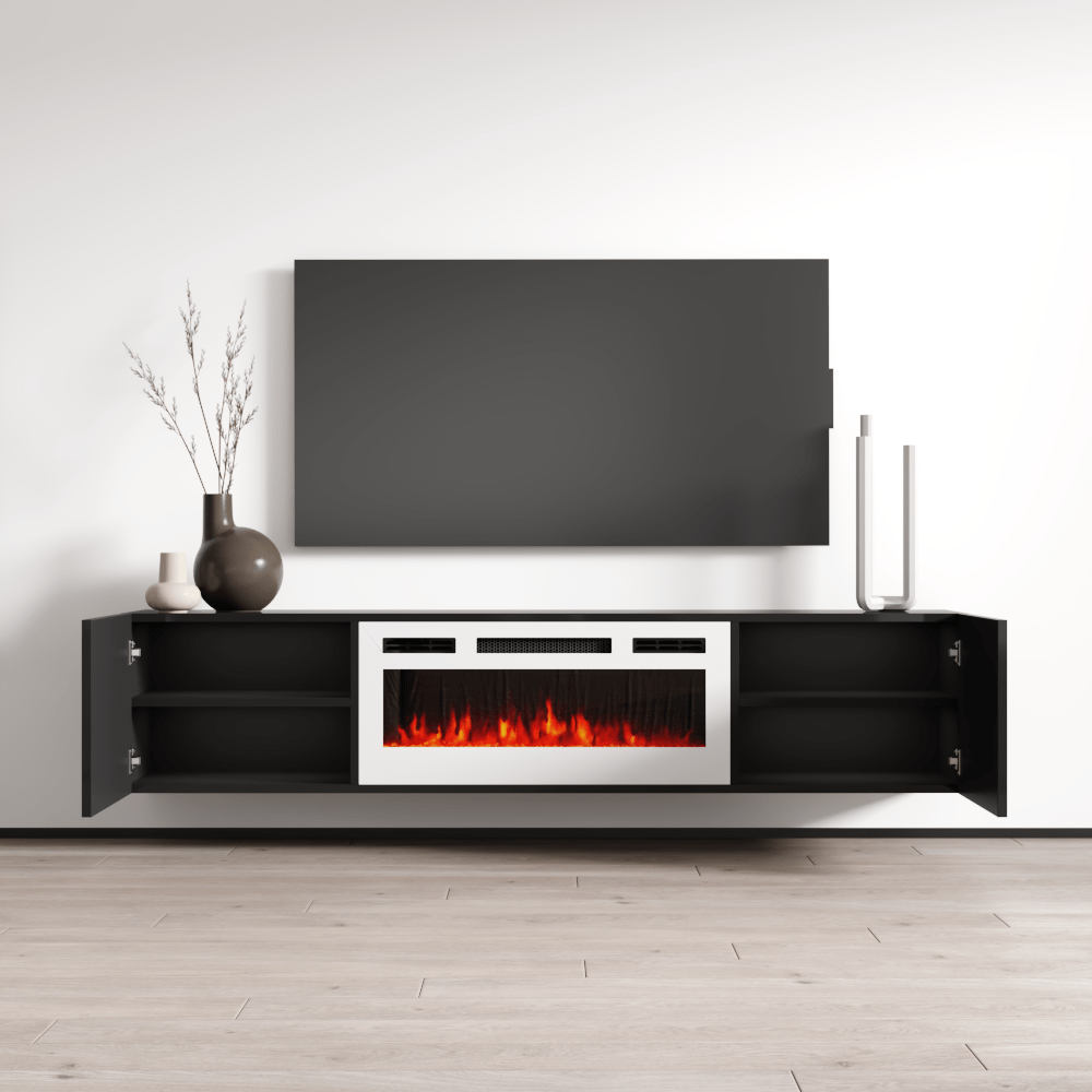 Cali WH-EF Wall Mounted Electric Fireplace 72" TV Stand - Meble Furniture