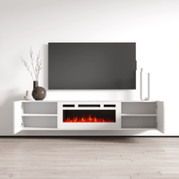 Cali WH-EF Wall Mounted Electric Fireplace 72" TV Stand - Meble Furniture