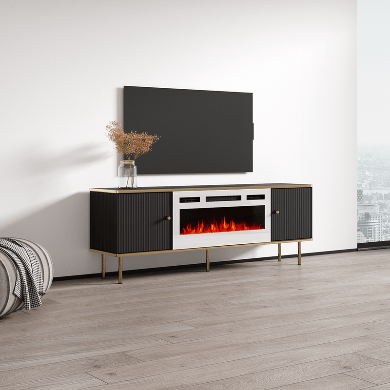 Camelia WH-EF Electric Fireplace 63" TV Stand - Meble Furniture