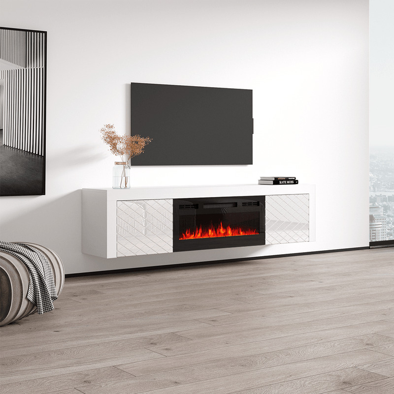 Dia BL-EF Electric Fireplace 71" TV Stand - Meble Furniture