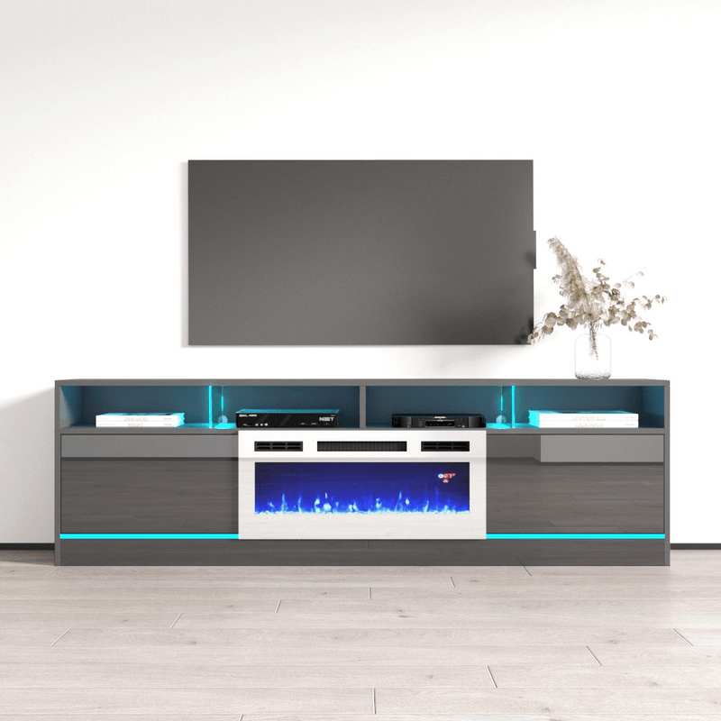 Disparo WH-05 Electric Fireplace 79" TV Stand - Meble Furniture