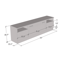 Duke 01 BL-EF Electric Fireplace 63" TV Stand - Meble Furniture
