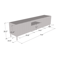 Elegante 01 75" TV Stand - Meble Furniture