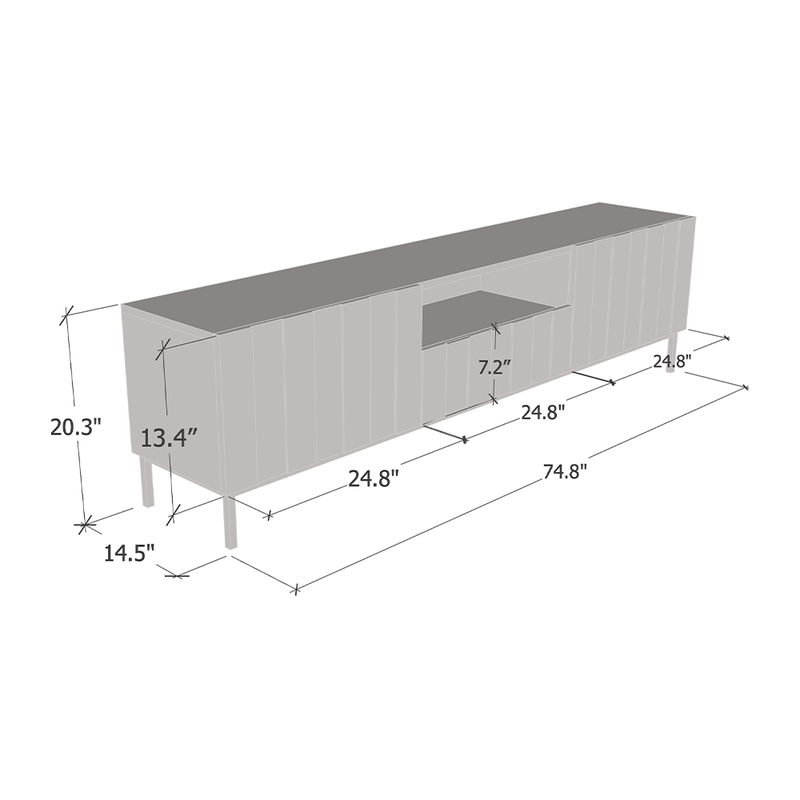 Elegante 01 75" TV Stand - Meble Furniture