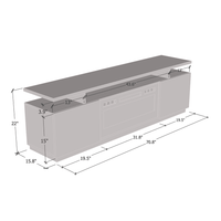 Eva-KWH Electric Fireplace 71" TV Stand - Meble Furniture