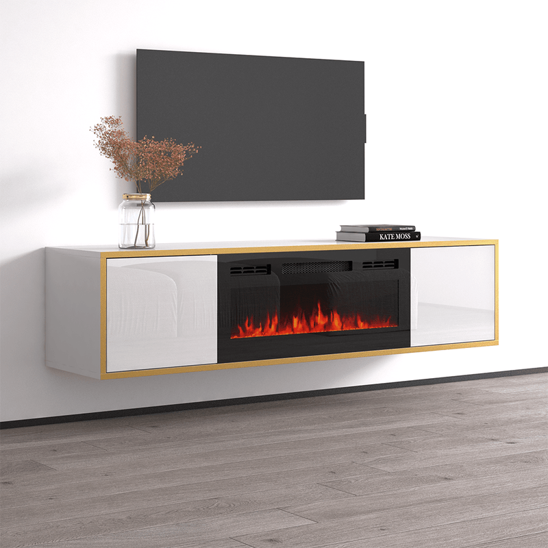 Goldie BL-EF Electric Fireplace 65" TV Stand - Meble Furniture