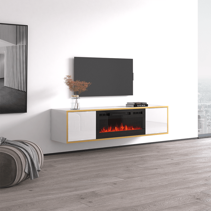 Goldie BL-EF Electric Fireplace 65" TV Stand - Meble Furniture