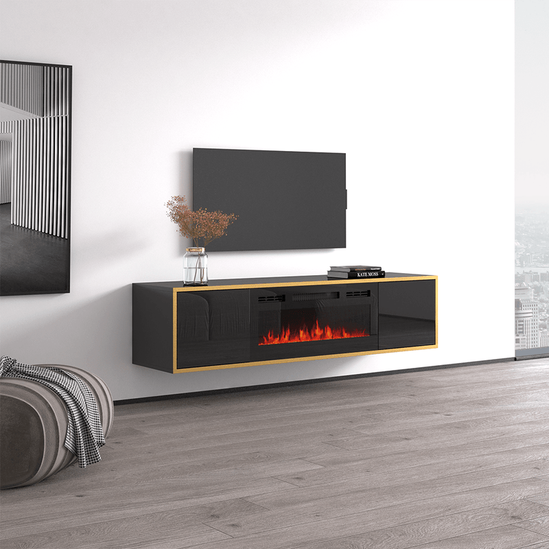 Goldie BL-EF Electric Fireplace 65" TV Stand - Meble Furniture