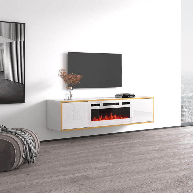 Goldie WH-EF Electric Fireplace 65" TV Stand - Meble Furniture