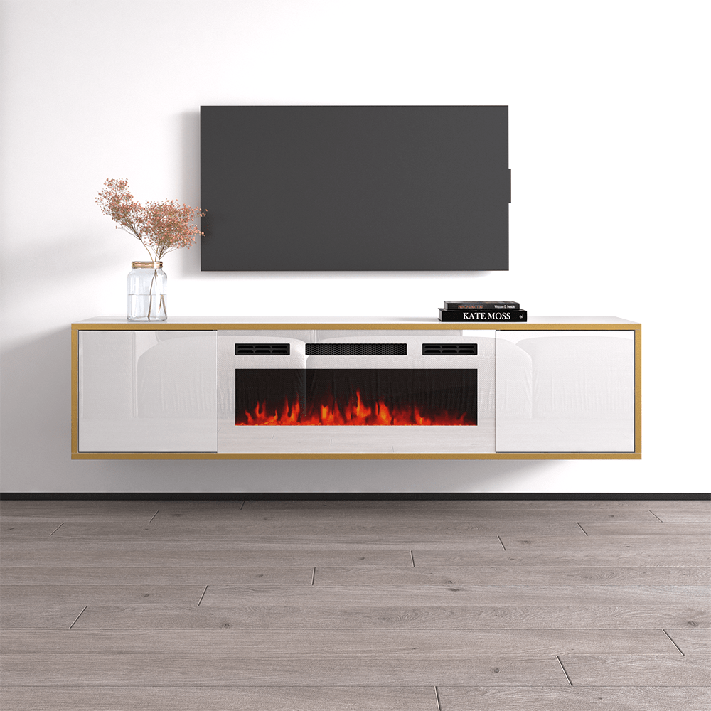 Goldie WH-EF Floating Fireplace TV Stand - Meble Furniture