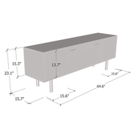 Goldie WH-EF Electric Fireplace 65" TV Stand - Meble Furniture