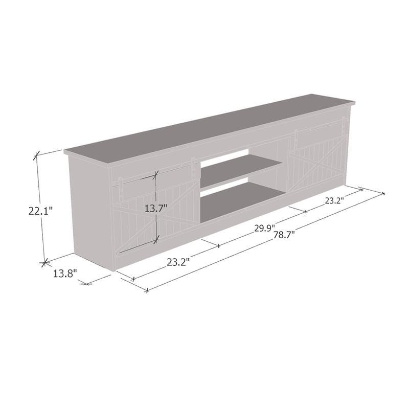 Granero 01 79" TV Stand - Meble Furniture