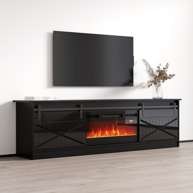 Granero BL-EF Electric Fireplace 79" TV Stand - Meble Furniture